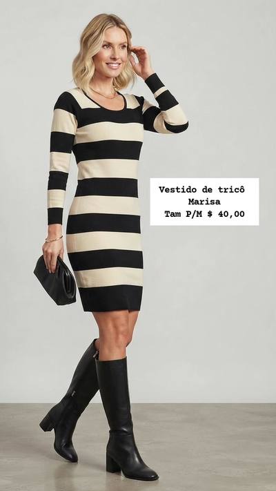 Vestido de tricô